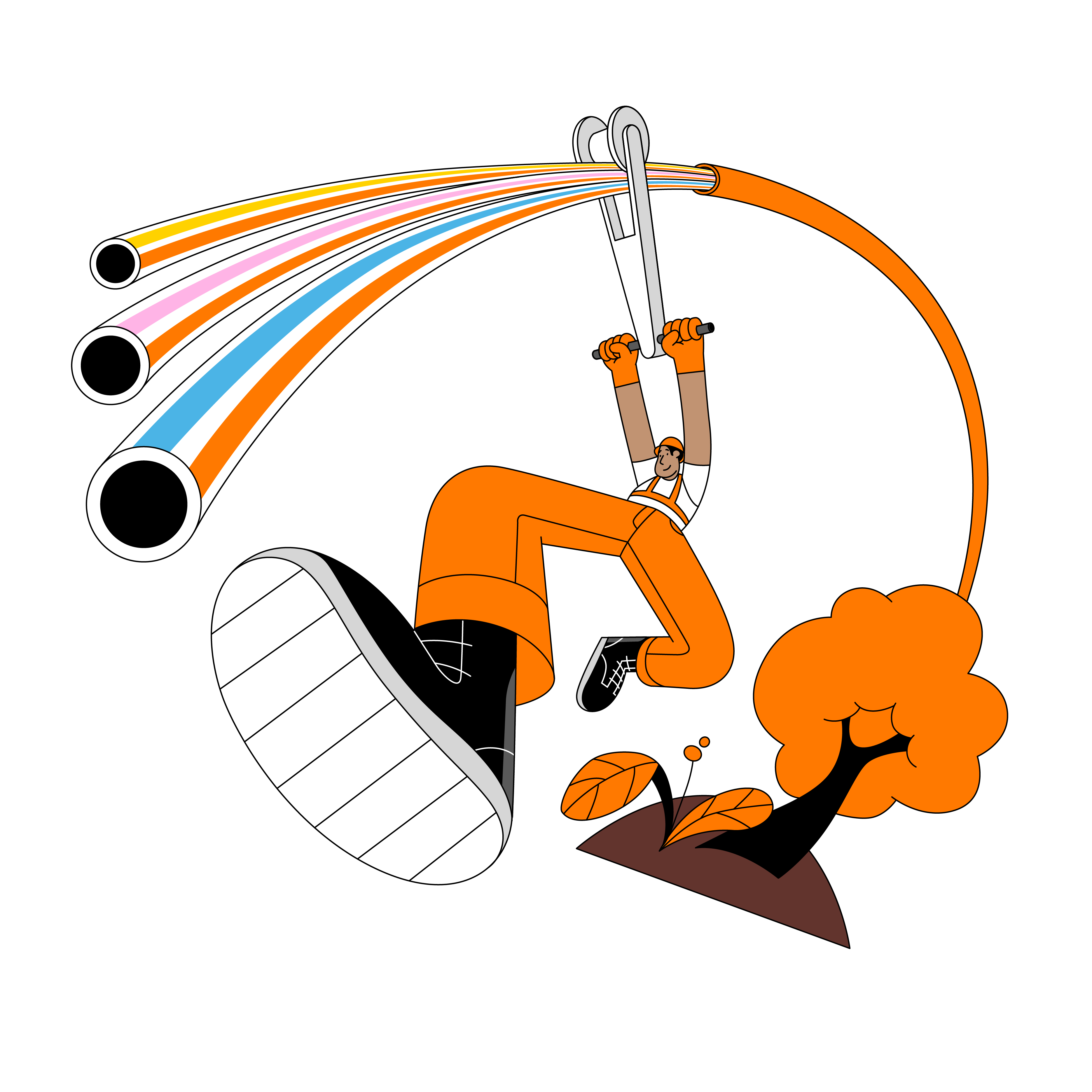 Orange_RGB_Fixed Network_Fibre Installation_Rural_Transparent_Background